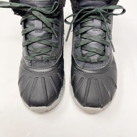 Geox Boys 4 Amphibiox Flexper Ankle Snow Boots Navy Blue Dark Green Breathable - Picture 6 of 12